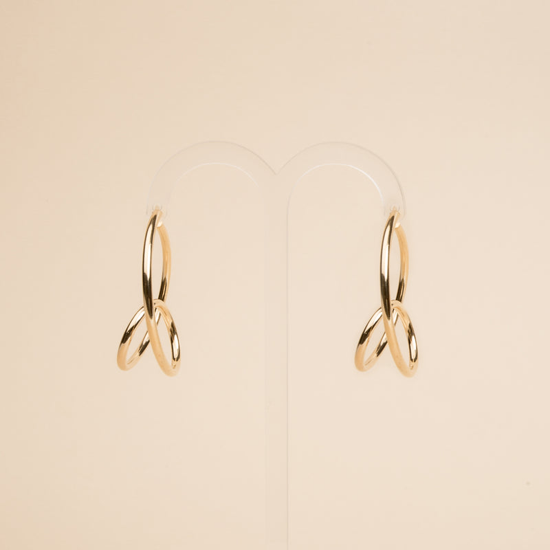 Boucles d'oreilles Amber en argent plaqué or