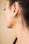 Boucles d'oreilles Charlize en argent plaqué or