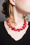 Long collier Dalia rouge