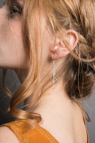 Boucles d'oreilles Charlize en argent plaqué or