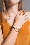 Bracelet Cléa Bleu Marine Argenté
