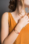 Bracelet Cléa Rouge Argenté